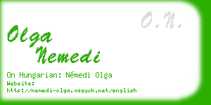 olga nemedi business card